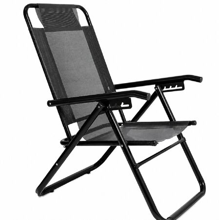 Reposera Sillon Plegable Descansar 5 Posiciones Aluminio 80040