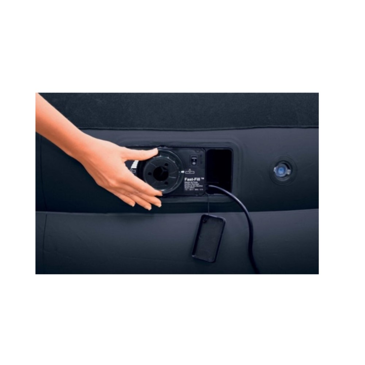 Colchon Inflable Electrico Intex Dura Beam 2 Plazas Sommier Azul - Vista 4