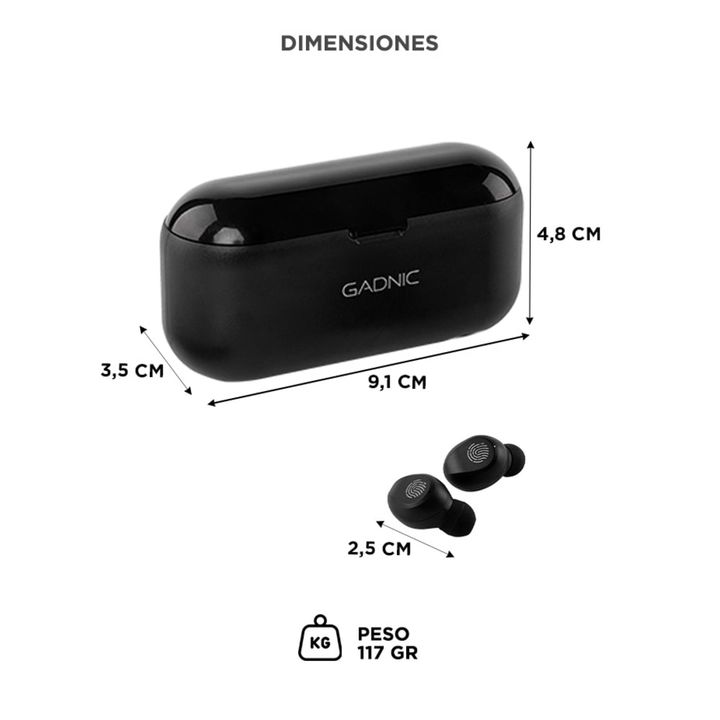 Auriculares Inalambricos Gadnic In-ear SH8 Bluetooth Running Deportes - Vista 6