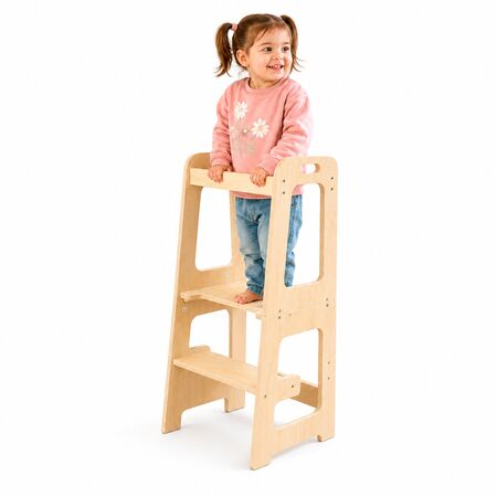 Torre De Aprendizaje Y Escritorio Infantil 2 En 1 Montessori