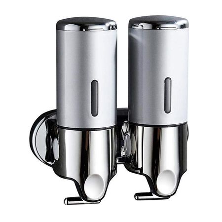 Dispenser Doble de Jabón Gadnic LSI61 Para Pared Manual Líquidos Gel 500ml