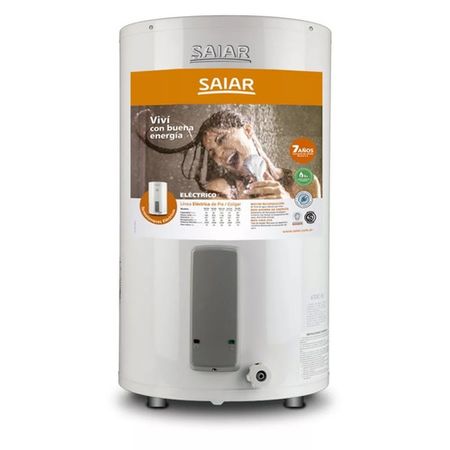 Termotanque Electrico De Pie 85 Lt Saiar By Rheem Superior Color Blanco Tepc085