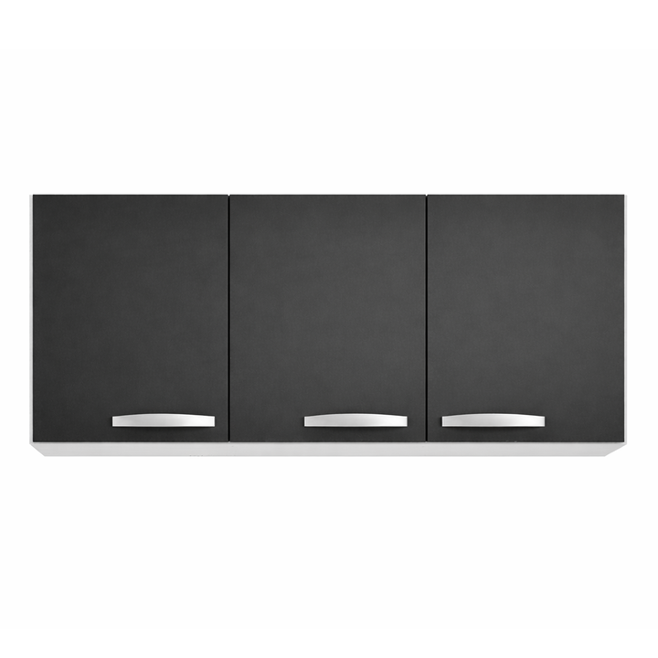 Alacena de 120cm Reforzada de 3 Puertas Grafito Blanco Maximo Acapulco - Vista 2