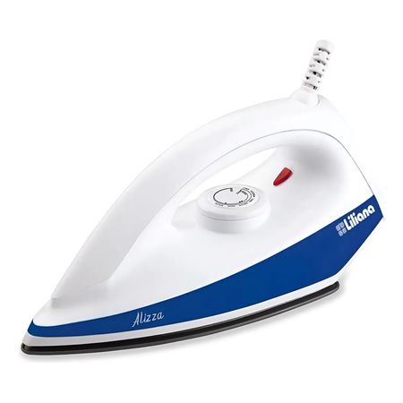 Plancha Seca Liliana Alizza Rps900 Suela Antiadherente 1100w Blanco/azul