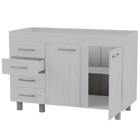BAJOMESADA ORLANDI JA 622 PREMIUM - JACARANDA, 2 PUERTAS, 4 CAJONES
