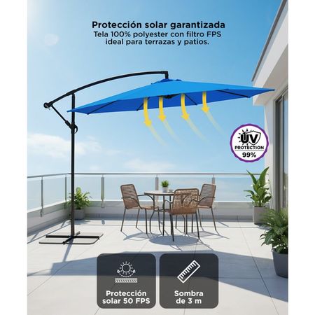 Sombrilla con Base Regulable con Criquet + FPS