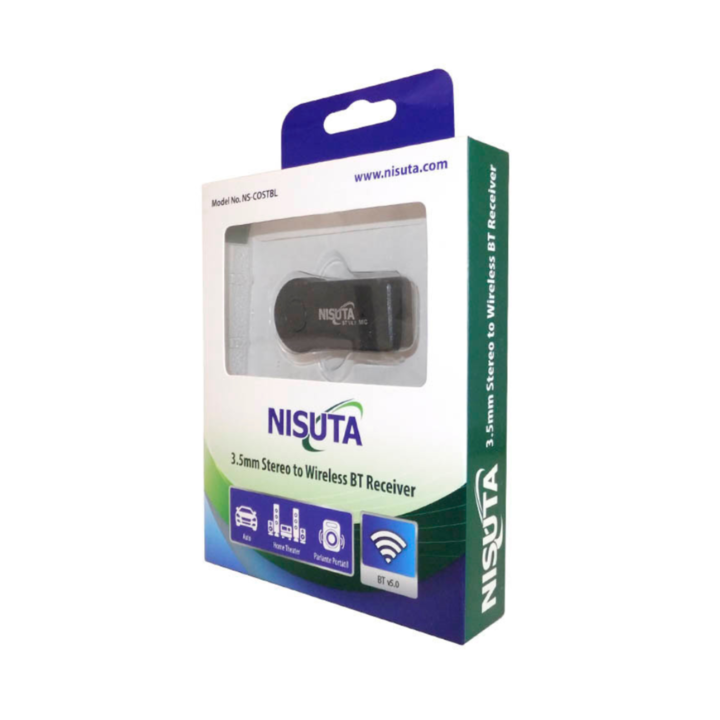 CONVERSOR NISUTA AUDIO 3.5MM A BLUETOOTH (C:NEGRO NSCOSTBL) - Vista 3