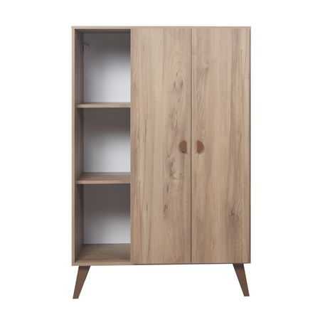 ROPERO PLACARD INFANTIL DE 90 CM DE ANCHO CON 2 PUERTAS Y ESTANTES