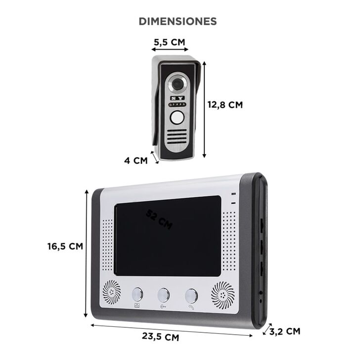 Portero Visor Eléctrico Timbre Gadnic Pantalla Lcd Con Cámara - Vista 6