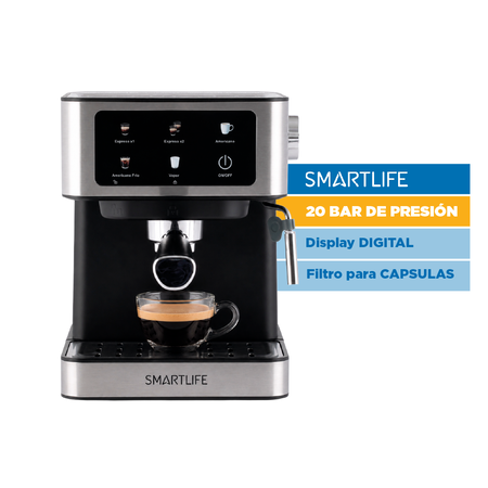 Cafetera Smartlife Expresso Digital 20 BAR SL-ECD6501N