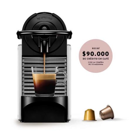 Cafetera Nespresso Pixie Silver Curva D62-AR-SI-NE