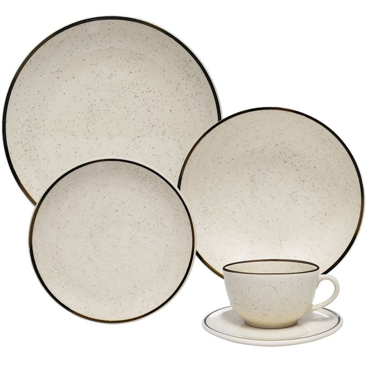 Juego Vajilla x 18 piezas platos Unni Brisa ceramica Oxford - Vista 6