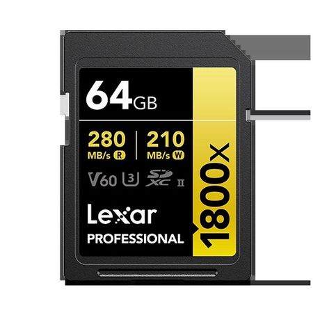 Tarjeta de Memoria Lexar 1800X SDXC 64GB UHS-II