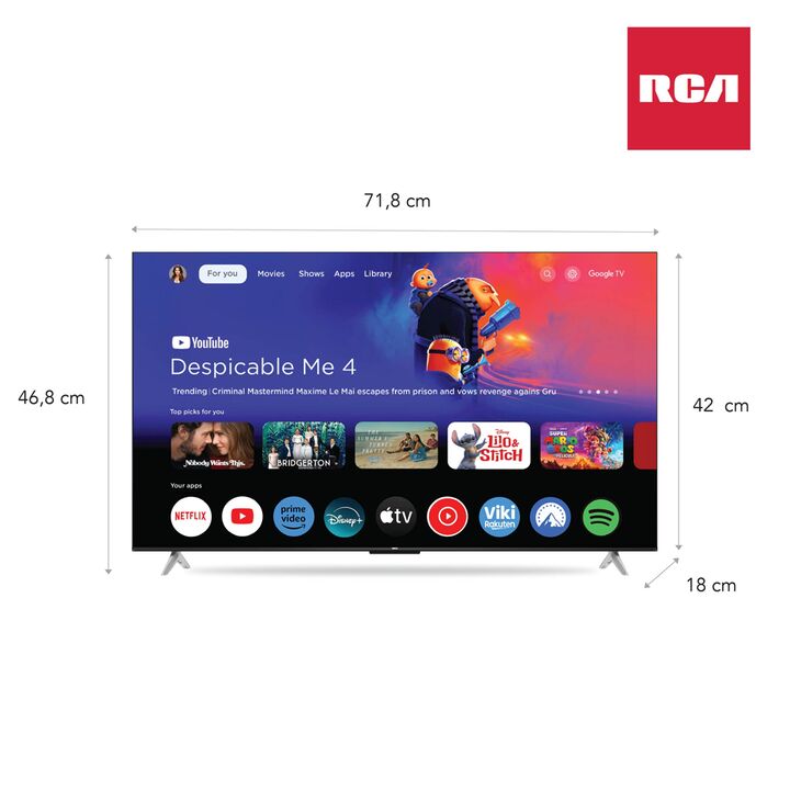 Smart TV RCA 32" LED C32GL Google TV - Vista 2