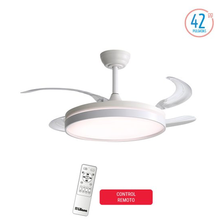 VENTILADOR LILIANA TECHO BLANCO / RETRACTIL (VTHB603R)