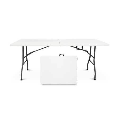 Mesa plegable jardin o picnic 180x72 Blanca