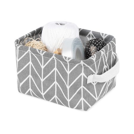 Cesto Canasta Tela Plegable Chica Rect Contenedor Organizador 