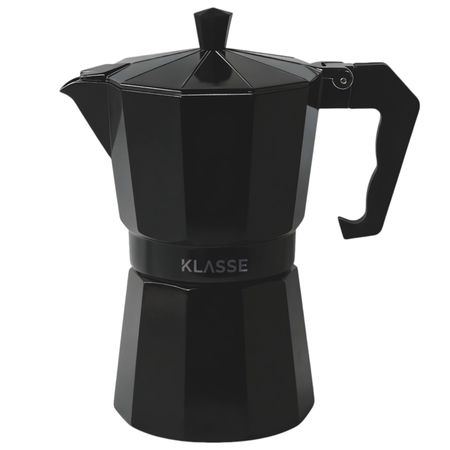 Cafetera Estilo Italiano Moka Klasse 9 Tazas 450 ml Negra Mate de Aluminio (KS3706)