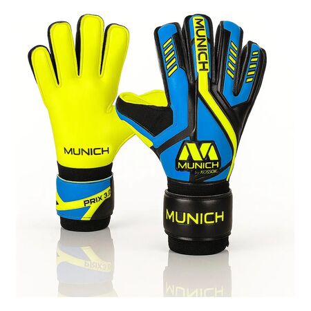 Guantes De Arquero Munich Prix 3.0 Extra Soft Con Kortex Azul - Amarillo 8