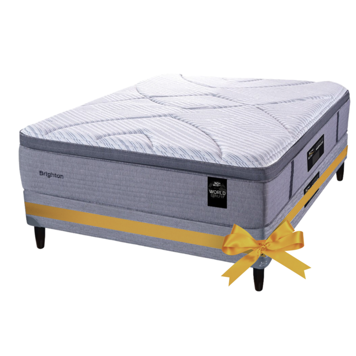 Promo Colchon King Koil Brighton 2 Plazas 130x190 Resortes Pocket con Pillow Inteligente + Sommier de Regalo - Vista 2