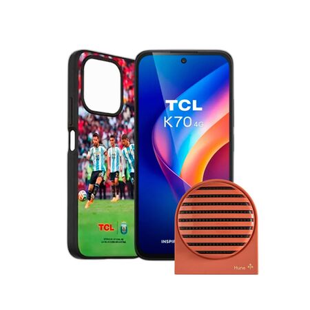 CELULAR TCL K70 4+8gb+128gb MIDNIGHT BLACK AFA + Parlante BT HUNE - Corteza-#COMBO#-