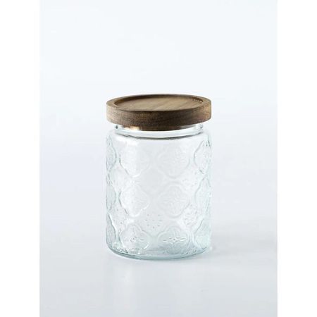 Frasco Blackly Tramado Flores Acacia con Tapa 700 ml