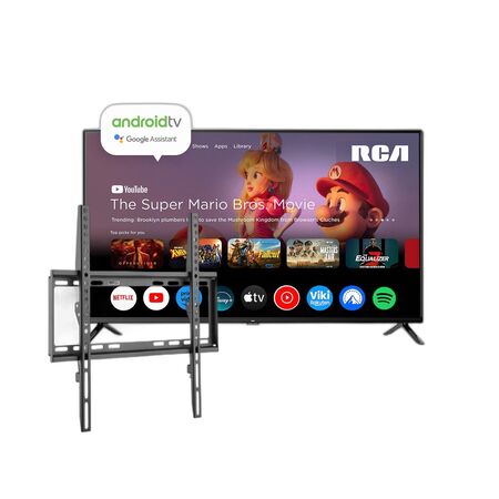Combo Smart TV RCA 65" 4K LED Android TV + Soporte Fijo 32" a 70"