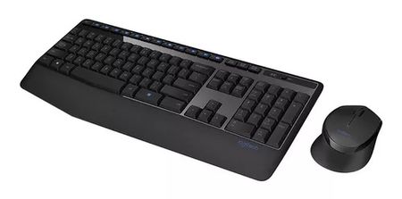 TECLADO + MOUSE LOGITECH MK345 WIRELESS (C:NEGRO)