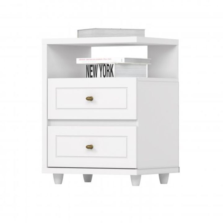 Mesa De Luz Henn D21-05 Americano Blanco - Vista 2