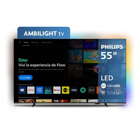 Smart Tv 4K Philips 55" PUD8100 Titan Os Ambilight