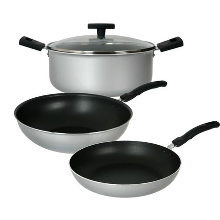 Batería Cacerola Sartén Wok Aston Reciclada Ecologica