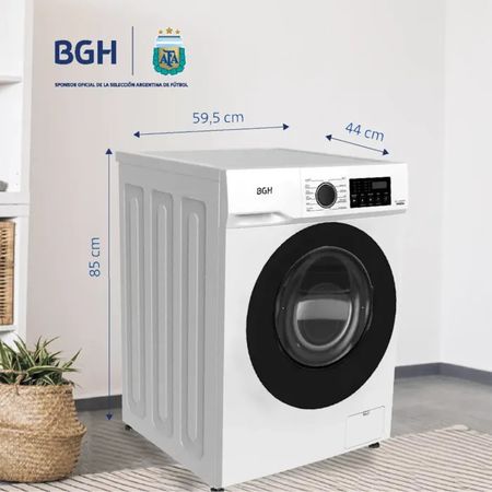 Lavarropas BGH Inverter Carga Frontal 6kg 1000rpm BWFE06W24AR