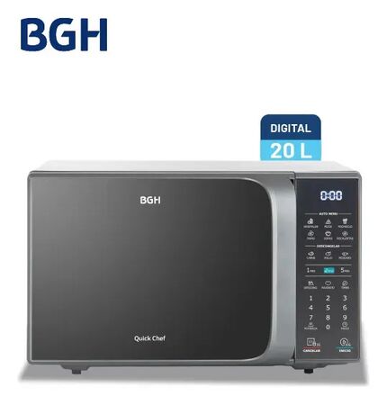 Microondas Bgh B120ds20i Plata 20 Litros Digital Eco 700w