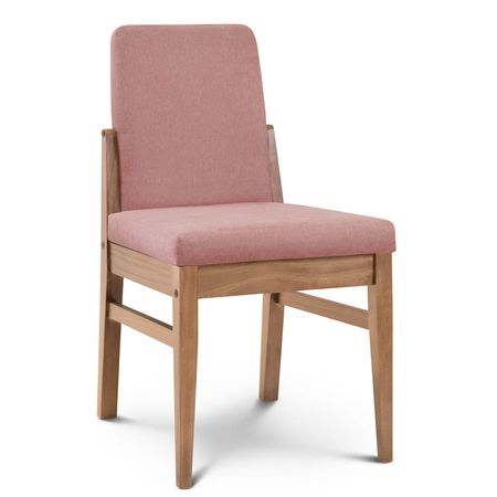 Silla de Comedor Baku Tapizado Sunny Pink lustre Abedul Espacity
