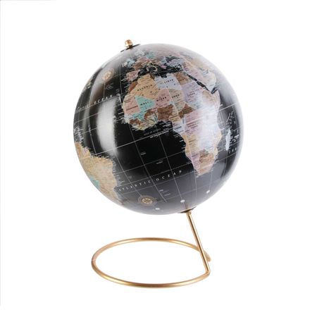 Globo Terráqueo Negro Dorado MO1314
