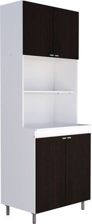 Kit Doble Cocina Muebles Orlandi 4078 Blanco - Wengue