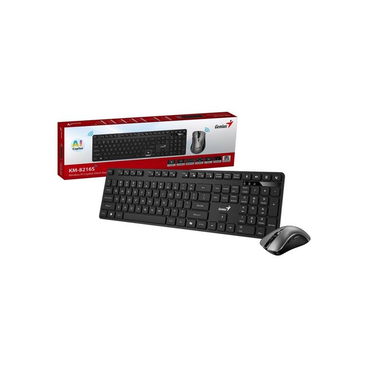 Teclado con Mouse Wireless Genius Km-8216S Silencioso - Vista 3