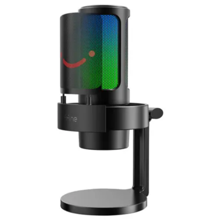 Micrófono Fifine A8 con USB RGB y Filtro Antipop para Transmisión