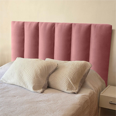 Respaldo de cama 2 plazas (140x120 cm) modelo canelon rosa