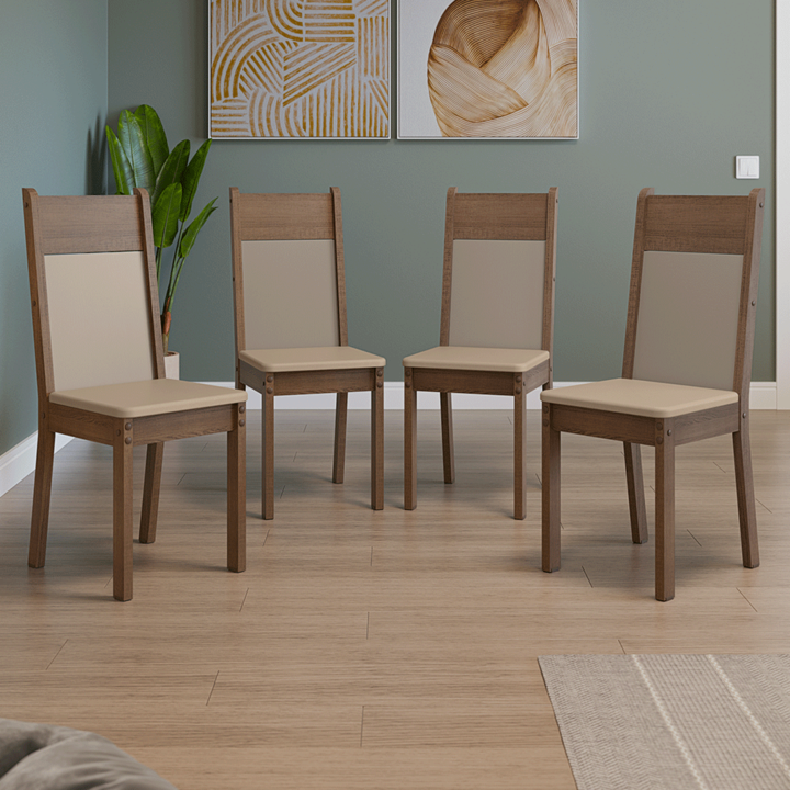 Set De 4 Sillas De Comedor Madesa 01 - Vista 1