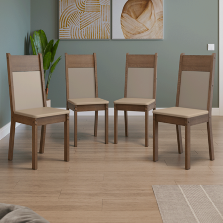 Set De 4 Sillas De Comedor Madesa 01