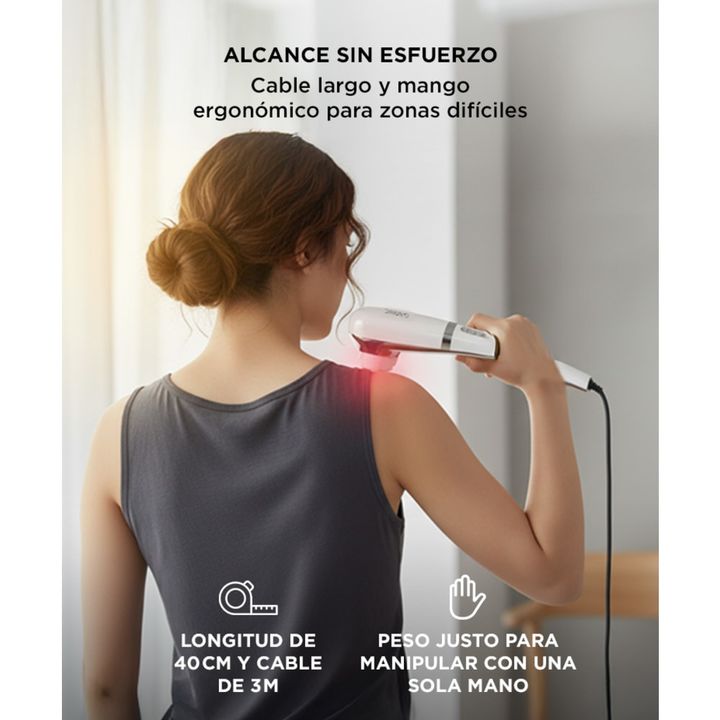 Masajeador Gadnic MAS28 De Mano Cuerpo Completo 6 Velocidades Terapia De Calor - Vista 4