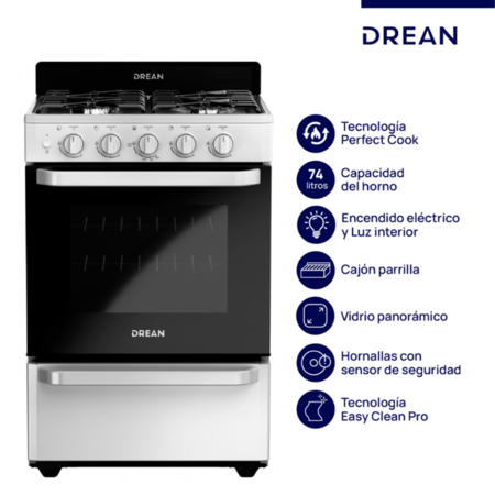 Cocina Drean Cd5603Ab0 56Cm Multigas Blanca