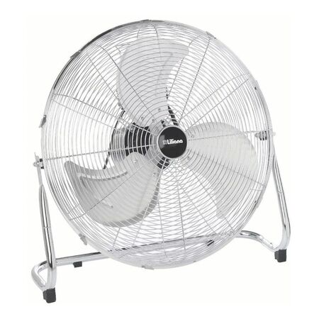 Ventilador De Piso Liliana Vtfm Turbo Gris Con  Palas Color  Plateado De  Metal   De Diametro v