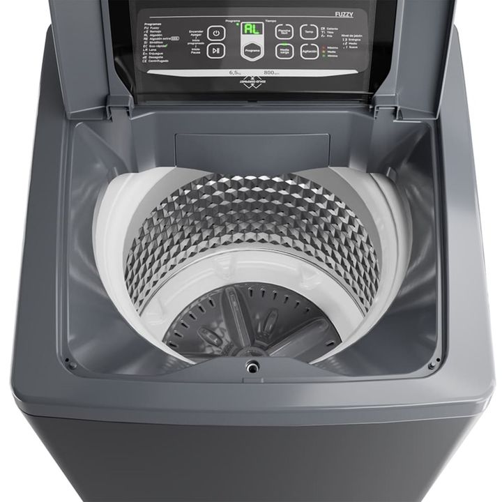 LAVARROPAS DREAN CARGA SUPERIOR CONCEPT NEO FUZZY 6.5KG 800RPM SILVER - Vista 3