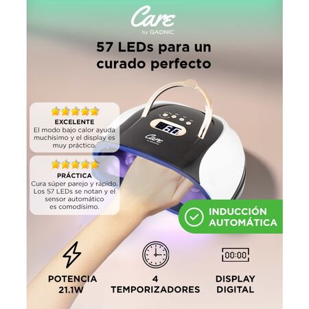 Cabina Para Uñas Gadnic 254W Led UV Profesional 57 Leds