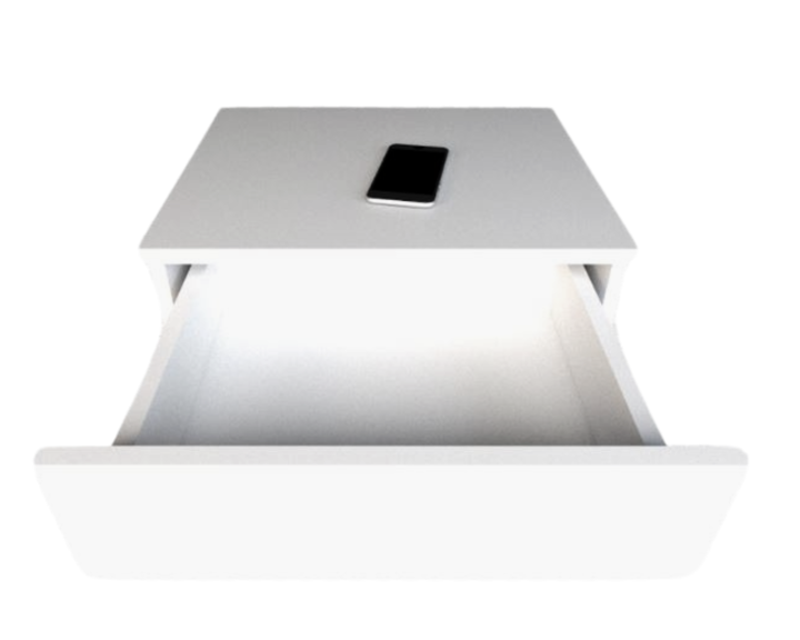 Mesa De Luz Linea Minimal Flotante C/1 Cajon 6448 Everest Tables - Vista 4
