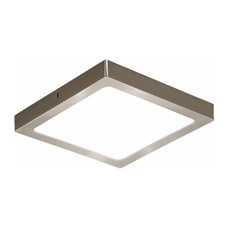 Aplique Plafon Techo Cuadrado Calido 25w Plata