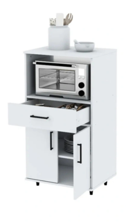 Mesa Rack Microondas  Grill Puertas Cajon Centro Estant
