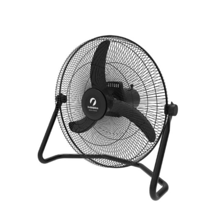 VENTILADOR TURBO INDELPLAS IVI20 - NEGRO 20 3 PALETAS 3 VELOC PISO (05011001)